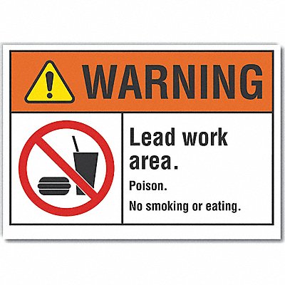 Lead Hazard Warning Rflct Lbl 7inx10in