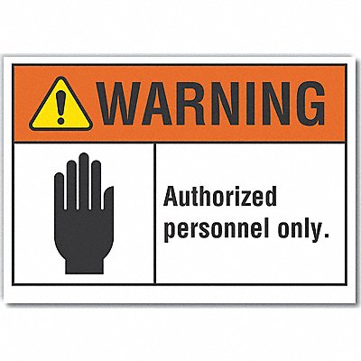 Warning Sign 10in x 14in Non-PVC Polymer