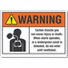 Warning Sign 10in x 14in Non-PVC Polymer