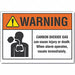 Warning Sign 7inx10in Non-PVC Polymer