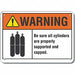 Alum Cylinder Handling Warn Sign 7x10in