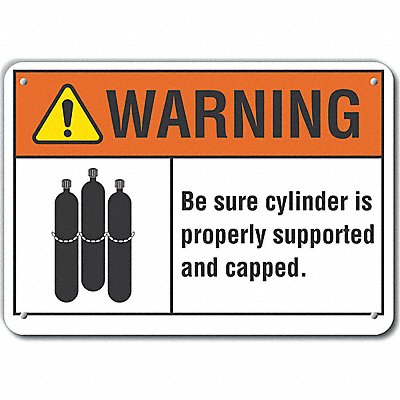 Cylinder Handling Warn Sign 10x14in