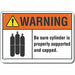 Cylinder Handling Warn Sign 10x14in