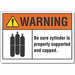 Cylinder Handling Warning Lbl 10x14in