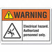 Elec Hazard Warn Lbl 3.5x5in Polyester