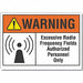 Auth Person Warning Label 5inx7in