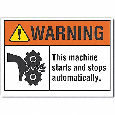 Machine Operation Warning Lbl 10x14in