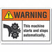 Warning Sign 10inx14in Non-PVC Polymer