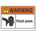 Pinch Point Warning Rflctv Labl 7inx10in