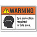 Eye Warning Rflct Label 5 in x 7 in