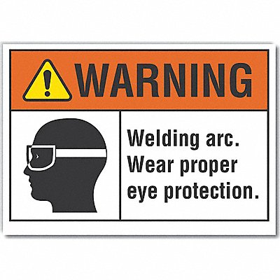 Eye Warning Rflctv Label 3.5inx5in