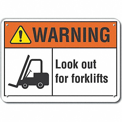 Lift Truck Trfc Warn Sign 10x14in Plstc