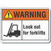 Rflct Lift Truck Trfc Warn Sign 7x10in