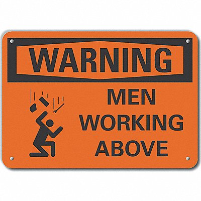 Men Working Warning Sign 10inx14in Alum