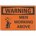 Men Working Warning Lbl 7x10in Polyest