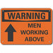 Alum Men Working Warning Sign 7x10in