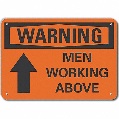 Men Working Warn Sign 10x14in Plastic