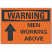 Men Working Warning Rflct Lbl 10inx14in