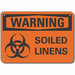 Alum Biohazard Warning Sign 10x14in Alum