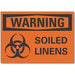 Biohazard Warning Lbl 5inx7in Polyester