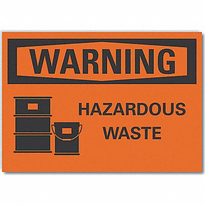 Hzrdous Waste Warn Lbl 3.5x5in Polyest