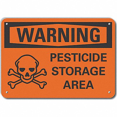 K3083 Pesticide Warn Sign 10x14in Plastic