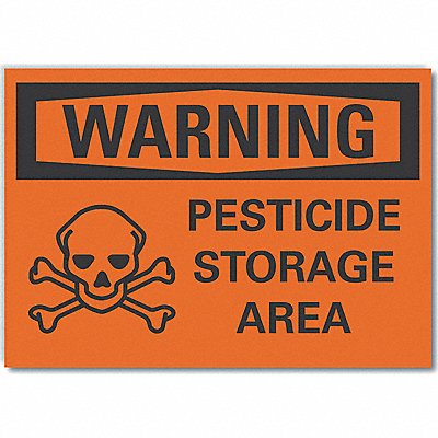 K3083 Pesticide Warning Lbl 7inx10in Polyester