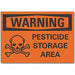 K3083 Pesticide Warning Labl 3.5x5in Polyester