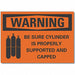 Cyl Handling Warning Rflct Lbl 3.5x5in