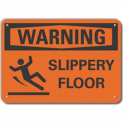Rflct Slippery Floor Warn Sign 10x14in