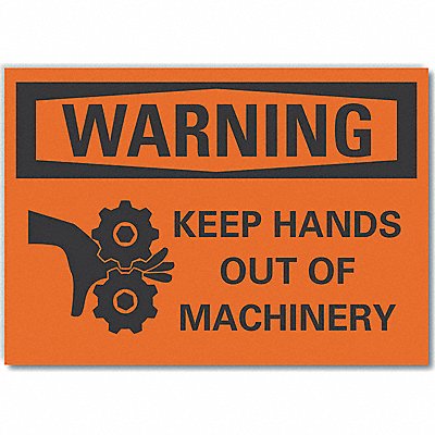 Keep Hands Clear Warning Lbl 5x7in