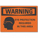 Eye Warning Rflctv Label 10inx14in