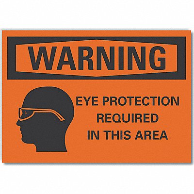 Eye Warning Rflct Label 7 in x 10 in
