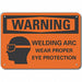 Alum Eye Warning Sign 7x10in Alum