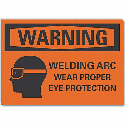 Eye Warning Rflct Label 5 in x 7 in