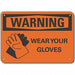 Alum Hand Warning Sign 7x10in Alum