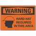 Hard Hat Warning Lbl 3.5x5in Polyester