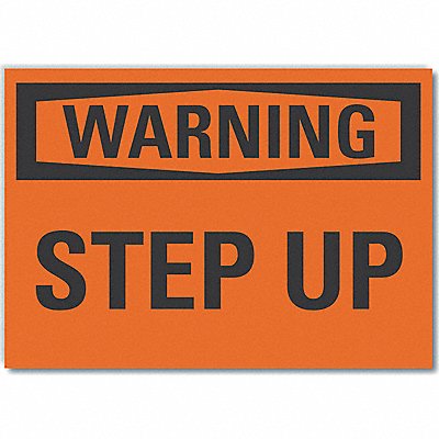 Steps Warning Rflct Label 5 in x 7 in