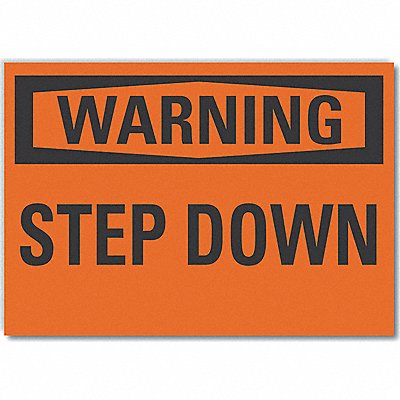 Steps Warning Rflct Label 10inx14in