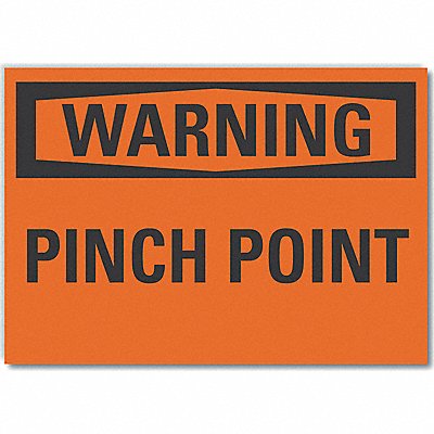 Pinch Point Warning Rflctv Label 3.5x5in