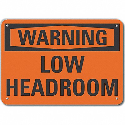 Alum Low Clearance Warning Sign 7x10in