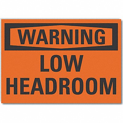 Low Clearance Warning Rflct Lbl 10x14in