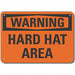 Alum Hard Hat Warning Sign 7x10in Alum