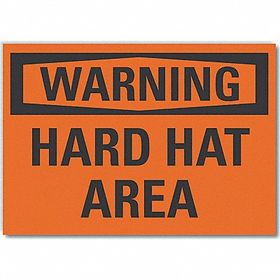Hard Hat Warning Lbl 3.5x5in Polyester