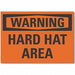 Hard Hat Warning Lbl 5inx7in Polyester