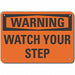 Rflct Steps Warning Sign 7x10in Alum