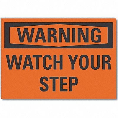 Steps Warning Label 3.5inx5in Polyester