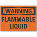 Flammable Liquid Warn Rflct Lbl 10x14in