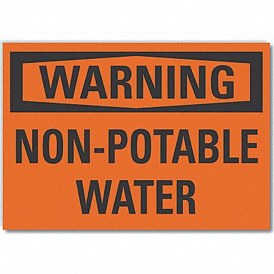 Potable Water Warning Labl 5x7in Polyest