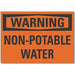 Potable Water Warn Label 3.5x5in Polyest